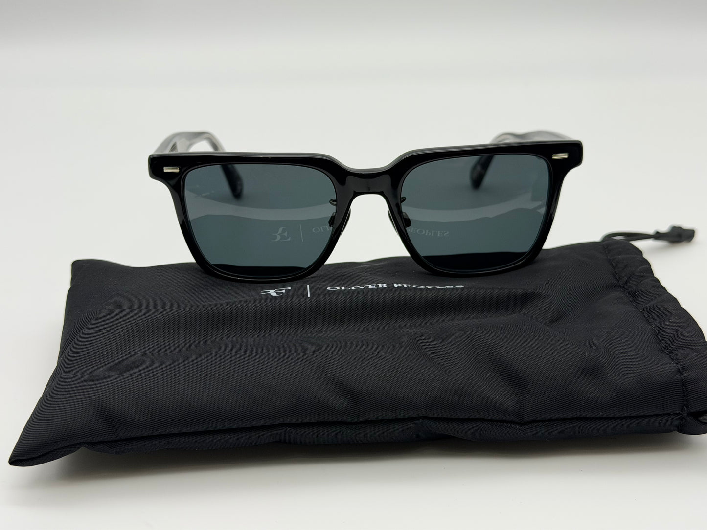 Oliver Peoples Mr. Federer II 52mm Black / Dark Slate OV 5592 149287 Italy Preowned