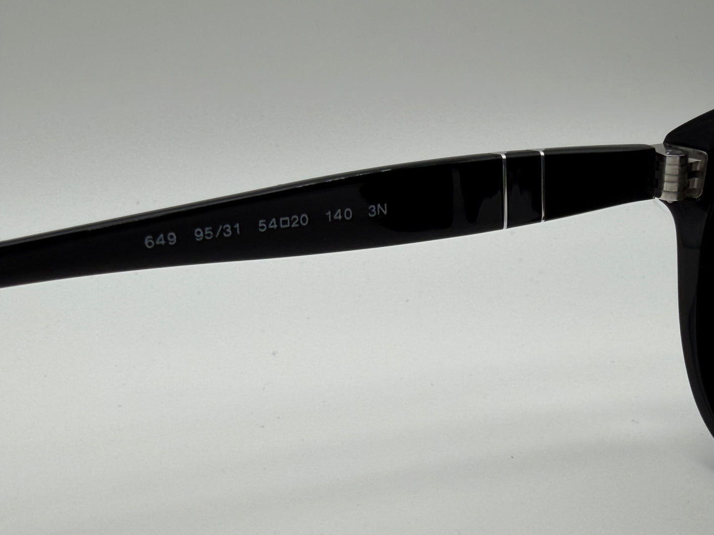 Persol PO 649 54mm Black / Green 95 / 31 Italy NEW