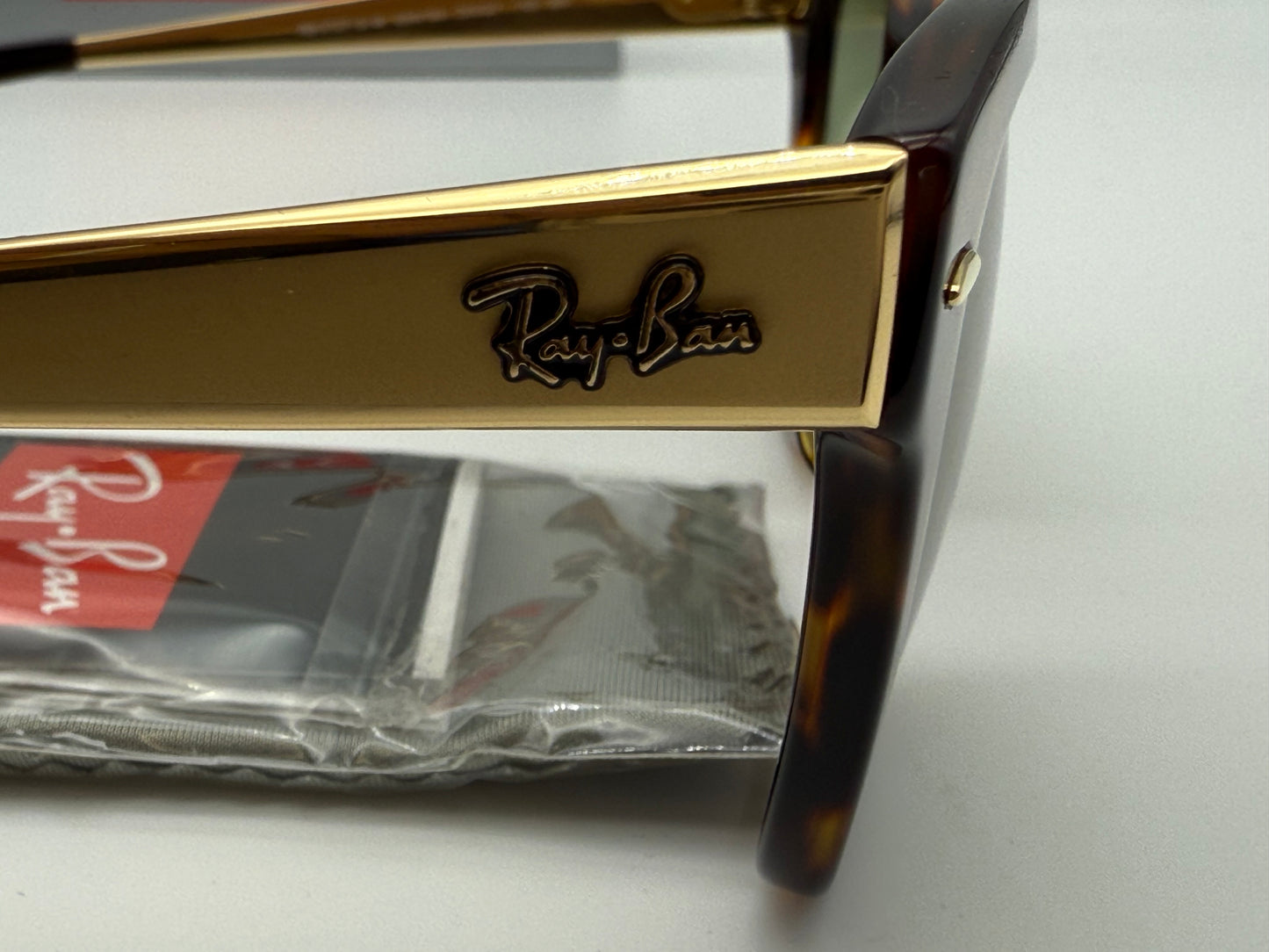 Ray-Ban RB 0707 SM 53mm Stripped Havana / Green Vintage 954 / G4 Italy NEW