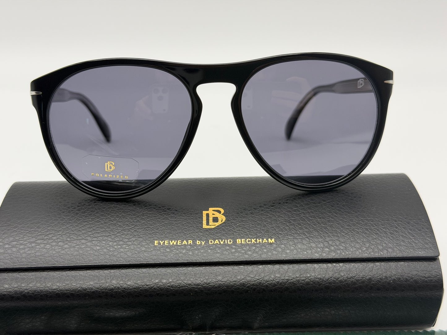 Eyewear by David Beckham DB 1008 55mm Black Polarized Pilot lens NEW