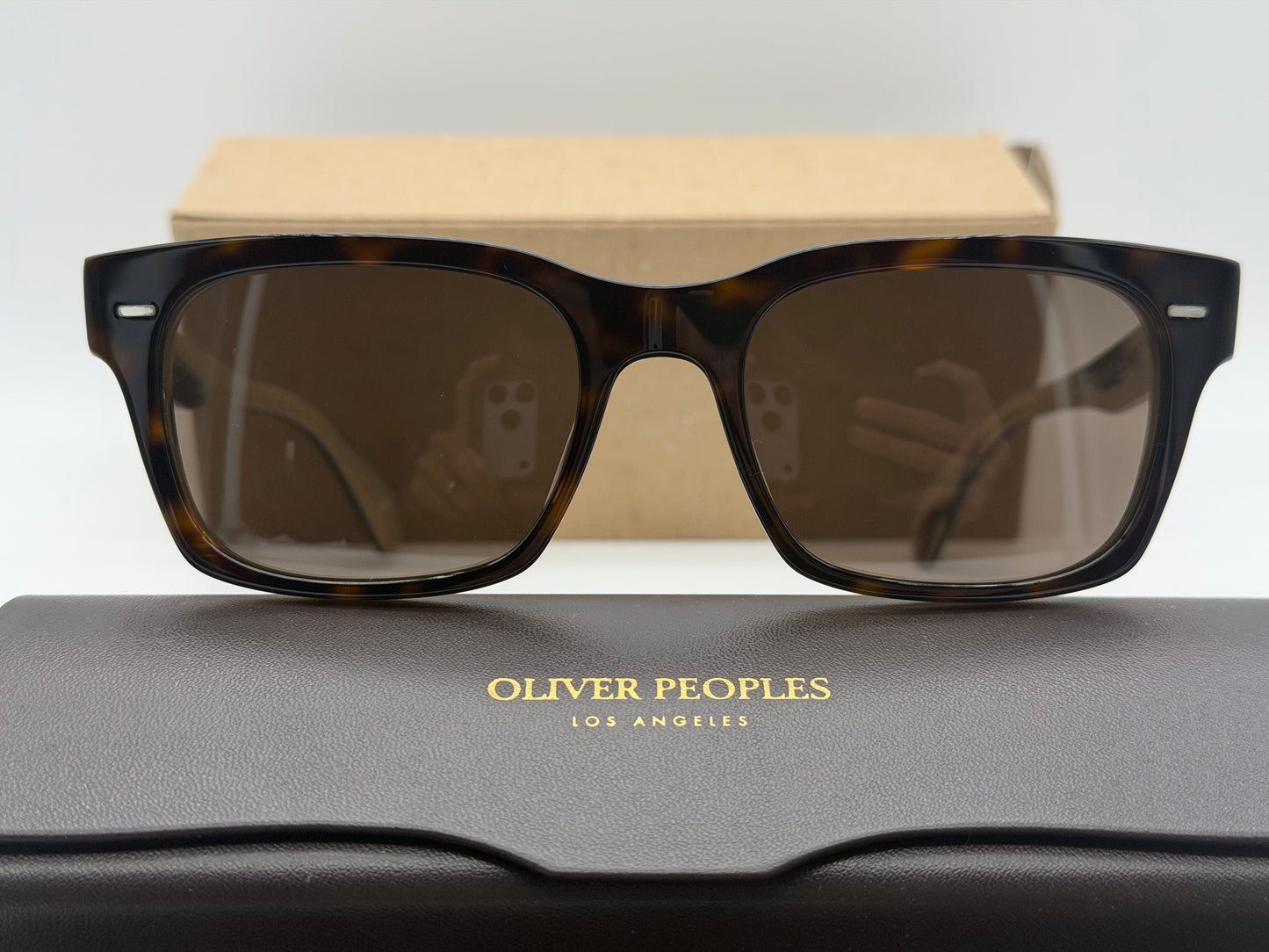 Oliver Peoples  RYCE SUN OV 5332 SU 54mm 362 / Horn - Brown Lens Italy Open Box