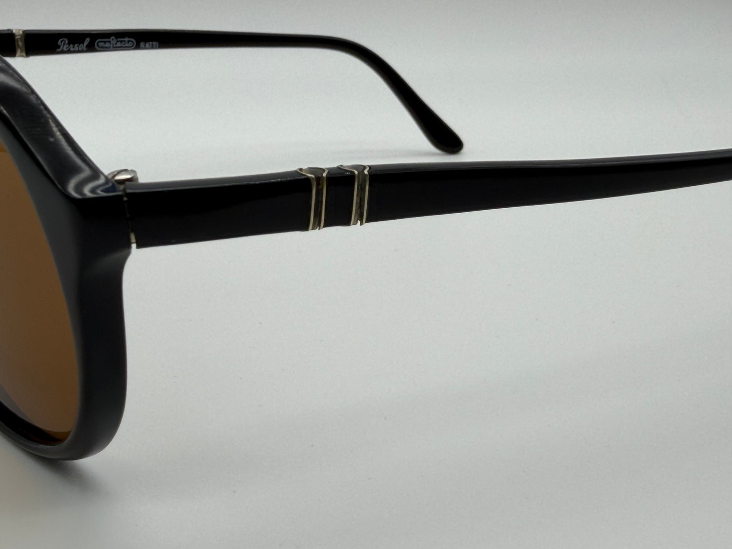 Persol RATTI Vintage 56mm Aviator Black / Brown 93135