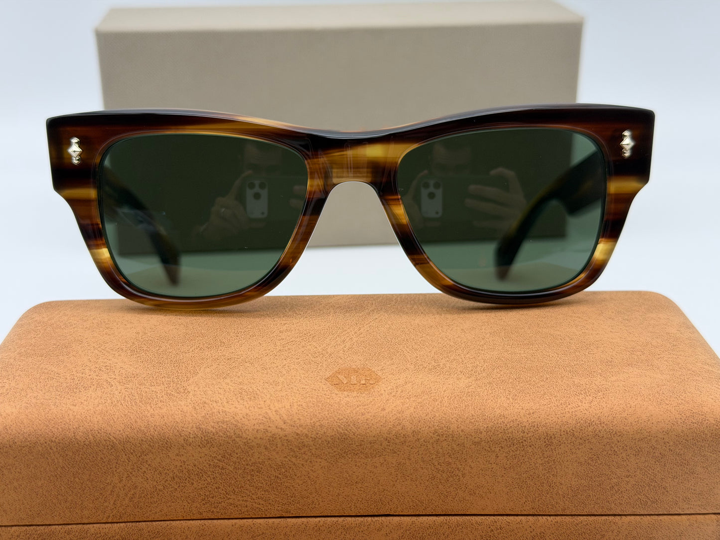 Mr. Leight Duke S 49mm Koa - Antique Gold Glass G 15 ml 2034 NEW