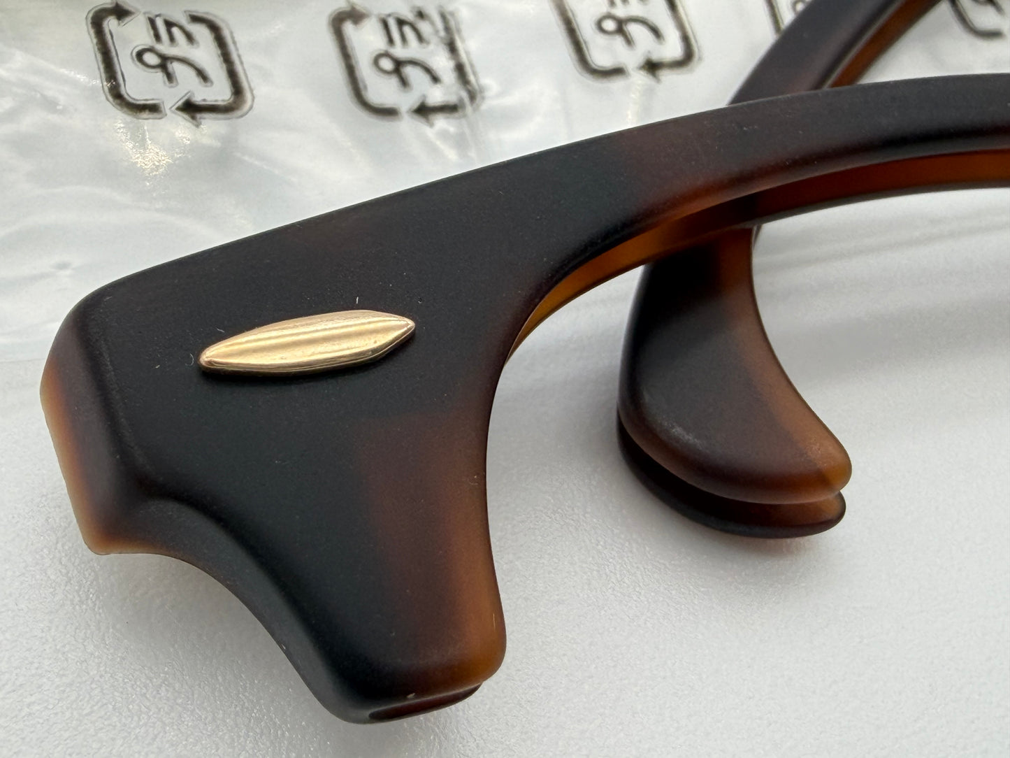 Genuine Ray Ban RB3016 Clubmaster Replacement Matte Tortoise / Gold  Front Browbars 51mm Authentic NEW