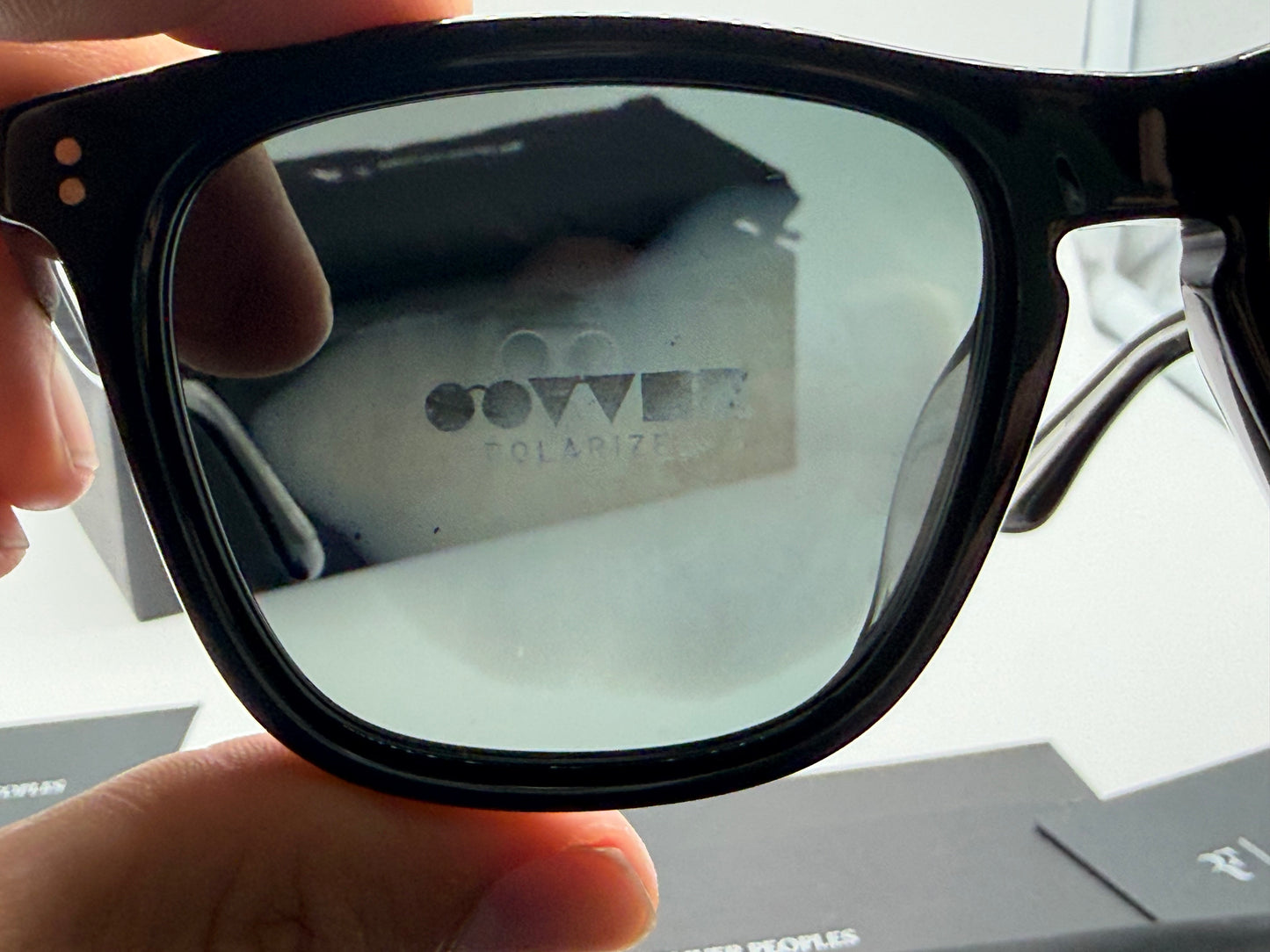 Oliver Peoples Lynes Sun 55mm Black / Midnight Express Polarized OV 5449 SU 1005P2 Italy Open Box