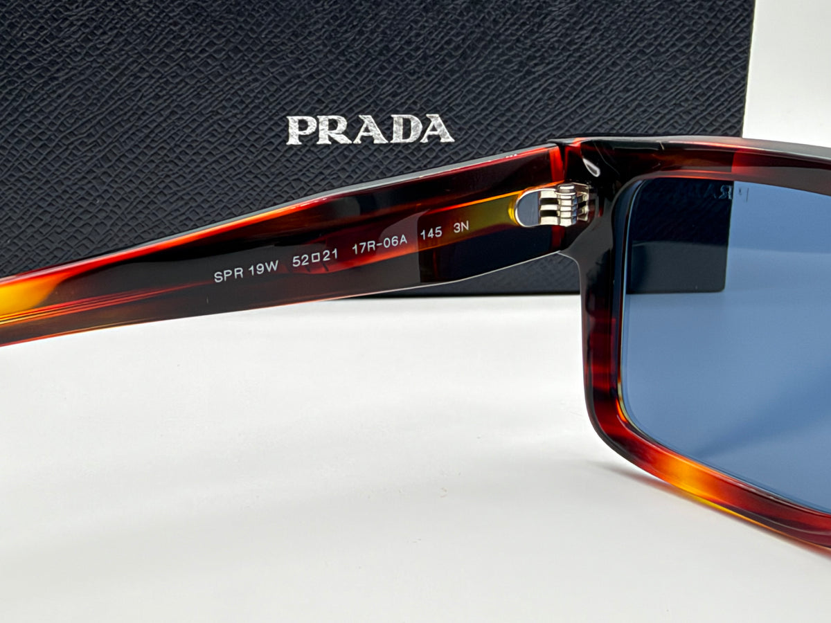 Prada PR 19WS 52mm Stripped Radica / Dark Blue PR 19WS 17R06A Italy NEW