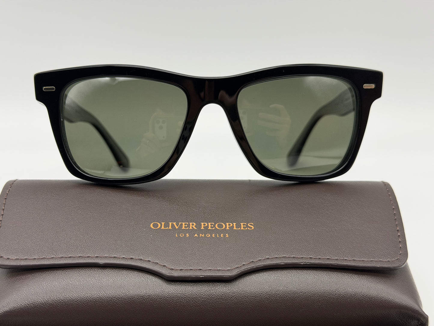 Oliver Peoples OLIVER SUN 54mm OV 5393SU Black/G-15 Polarized 1492/P Sunglasses Italy Preowned