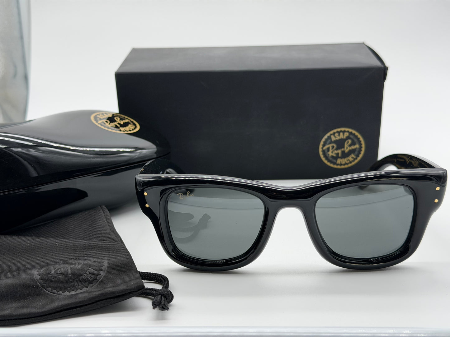 Ray-Ban Wayfarer Puffer ASAP Rocky 50mm Black / Ultra Black 601 / 87 NEW