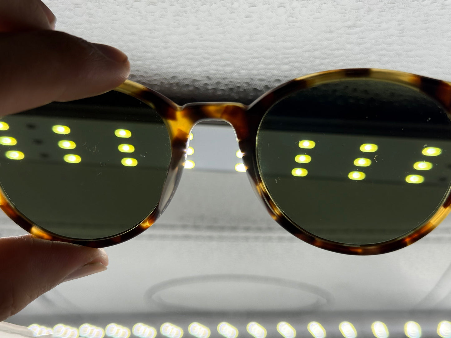 Oliver Peoples DELRAY SUN 48mm OV 5314 SU Semi tortoise semi matte black / Mirror Silver Italy Preowned