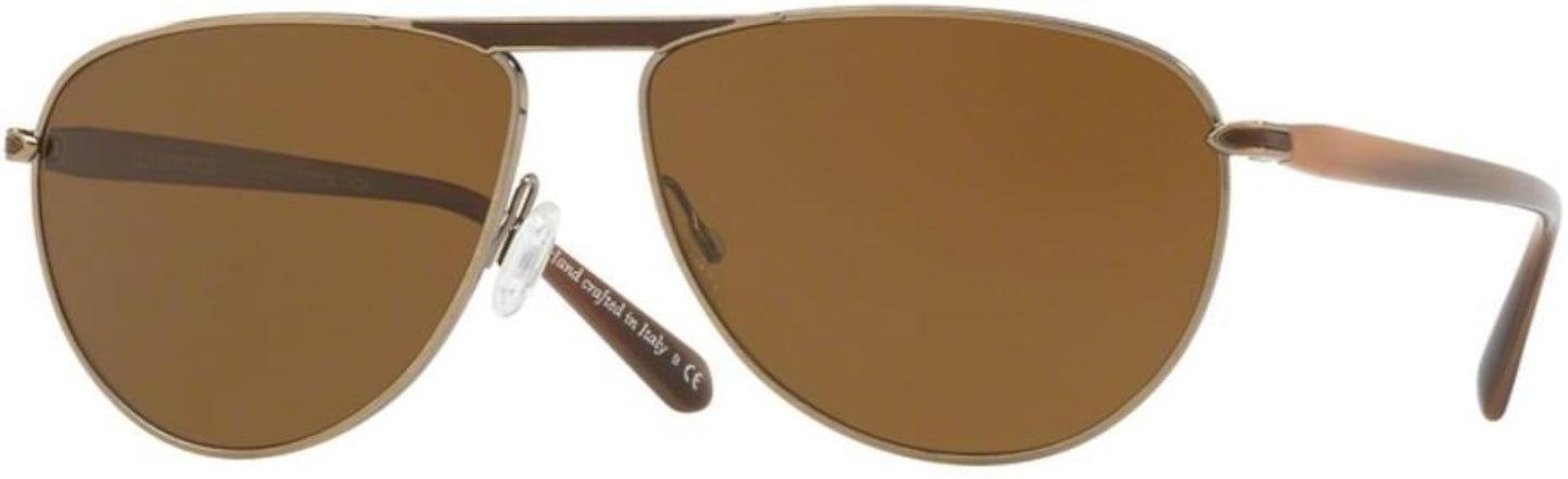 OLIVER PEOPLES POUR BERLUTI CONDUIT STREET Polarized 59mm OV 1213 SQ 5039N6 Italy Tobacco Bisque Antique Gold Bourbon NEW