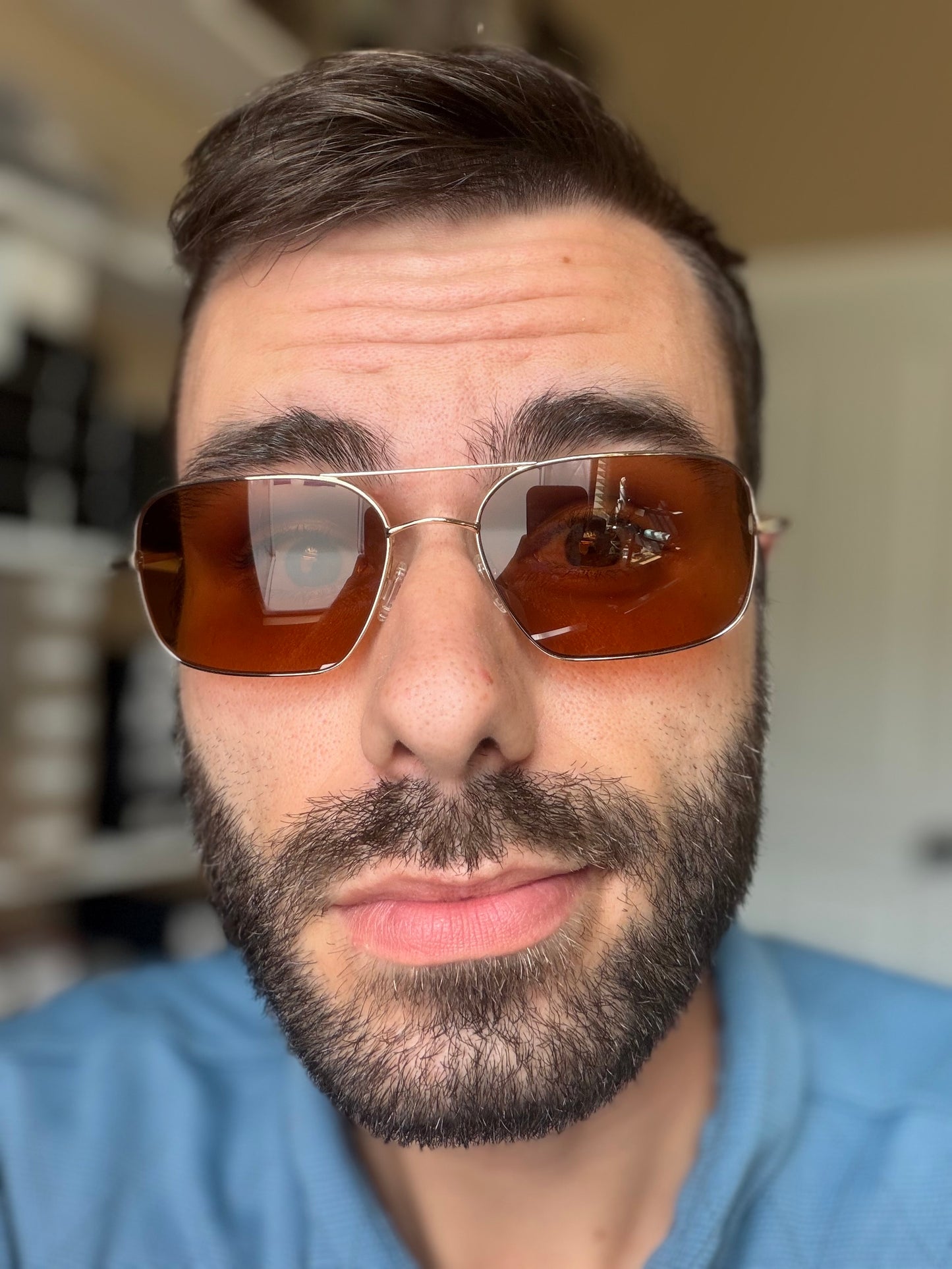 Oliver Peoples Victory G 55 Gold / Cognac Burn Notice Michael Weston Rare Polarized Japan Missing Box