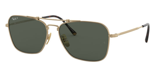 Ray-Ban Caravan Titanium 58mm 23K Gold Plated Frames / Polarized Glass Lens  9143 Made in Japan NEW