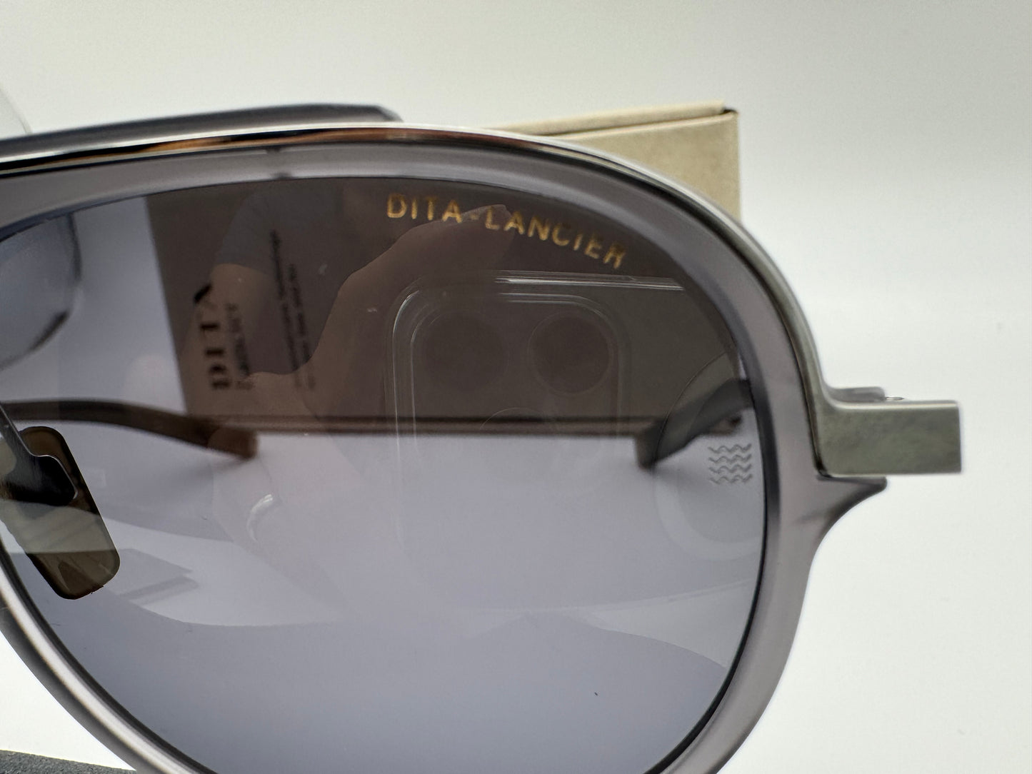 DITA Lancier LSA 406 61mm Matte Crystal Grey/Black Palladium Sea Lens - Grey Polarized Preowned