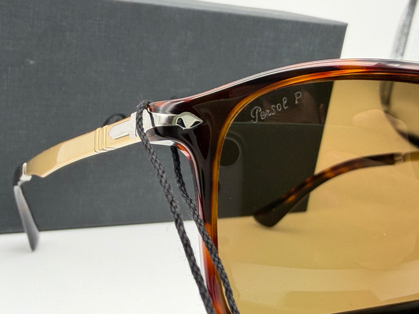 Persol PO 3246 53mm Havana / Polarized Brown Glass Lens 24 / 57 Italy NEW