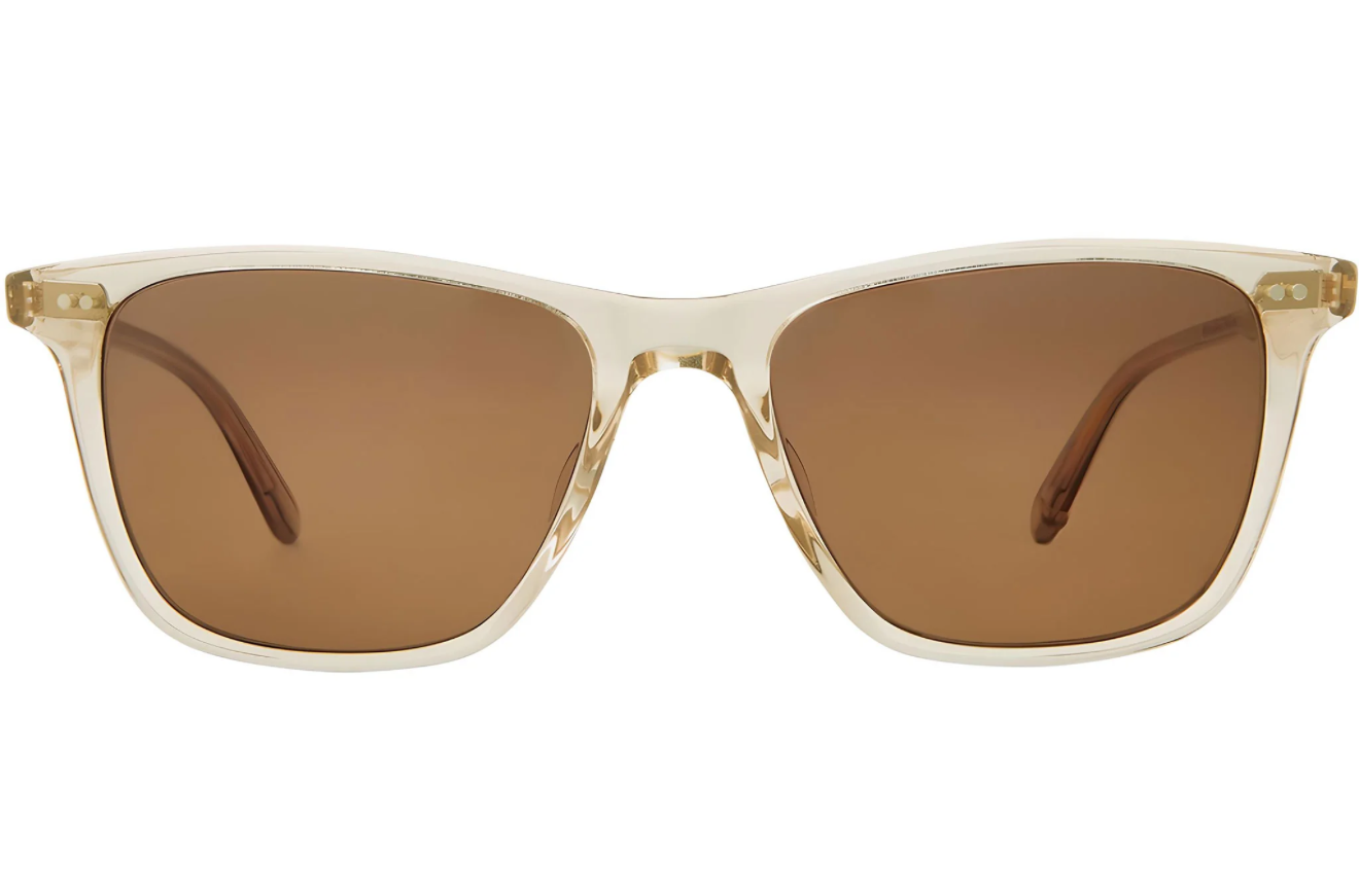 Garrett Leight Hayes Sun 52mm Brew / Pure Brown Polarized Glass Lens NEW
