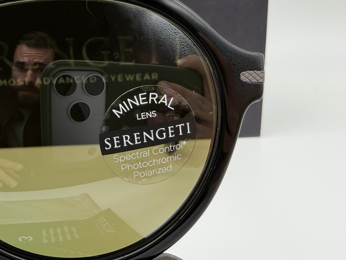 Serengeti Danby 64mm Shiny Black / Mineral Polarized 555nm SS527001 NEW