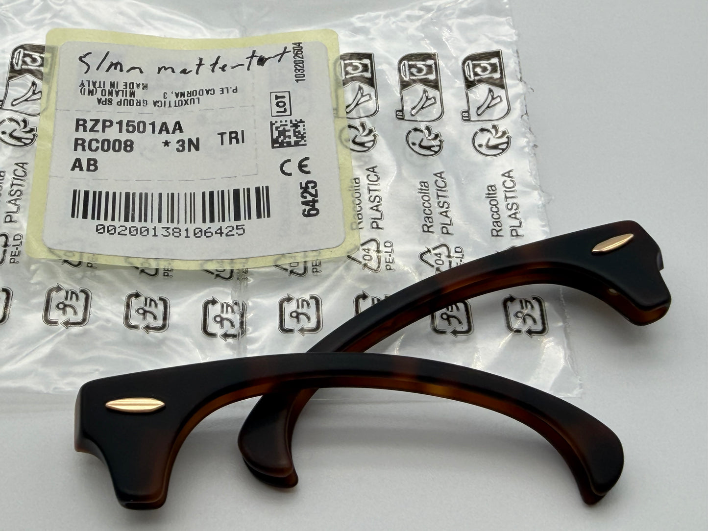 Genuine Ray Ban RB3016 Clubmaster Replacement Matte Tortoise / Gold  Front Browbars 51mm Authentic NEW