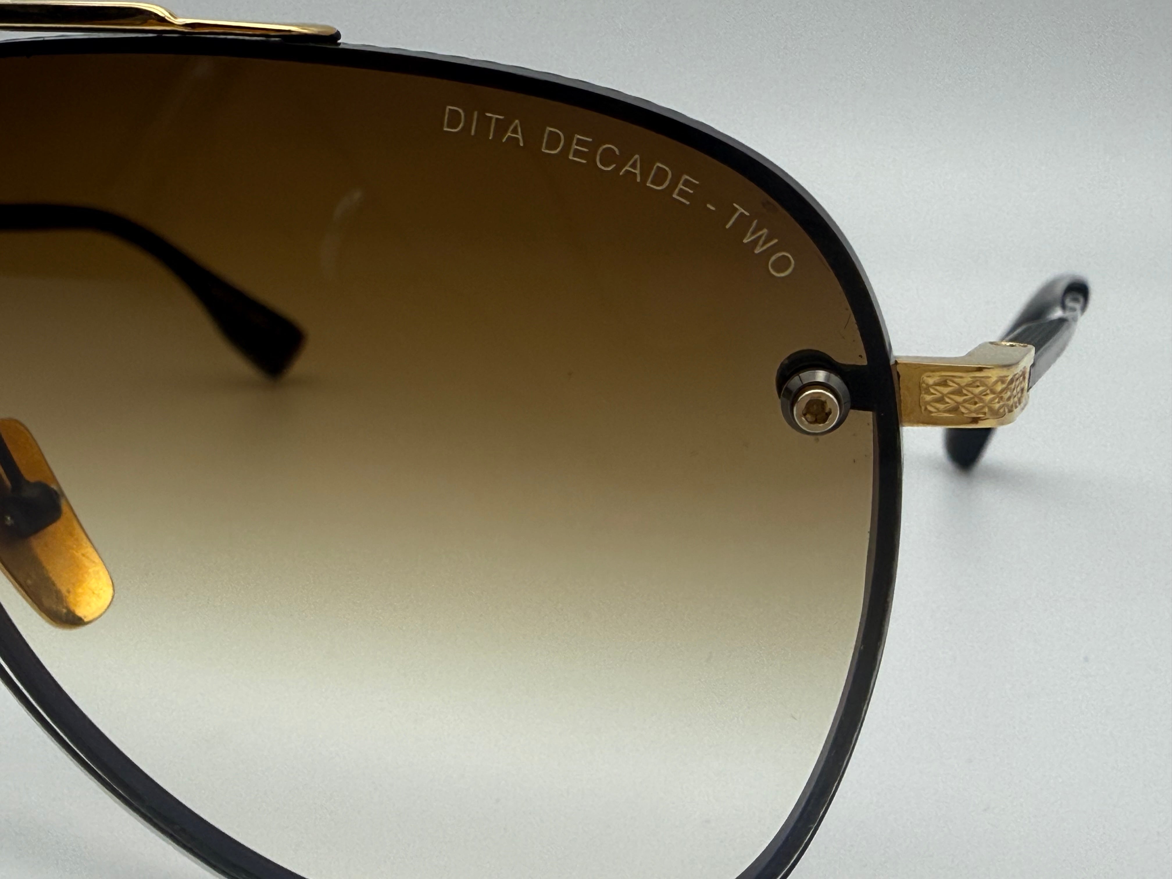 DITA DECADE TWO 62mm Brown Gradient / Black Gold titanium DRX-2082