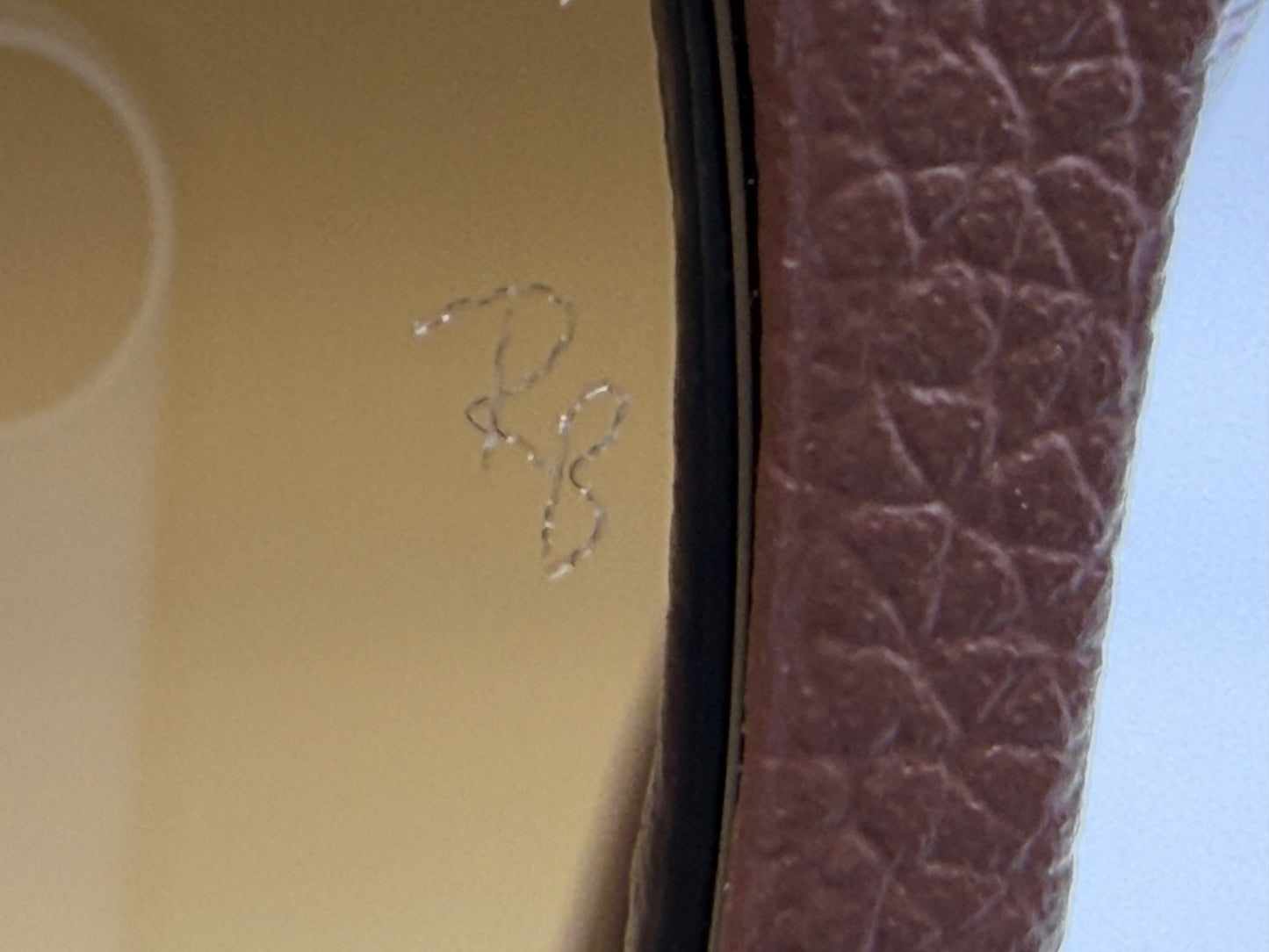 Ray-Ban Wayfarer Leather 50mm Matte Bronze-Copper / Brown Gradient RB 2140 - QM 1169 / 85 Italy Missing Box