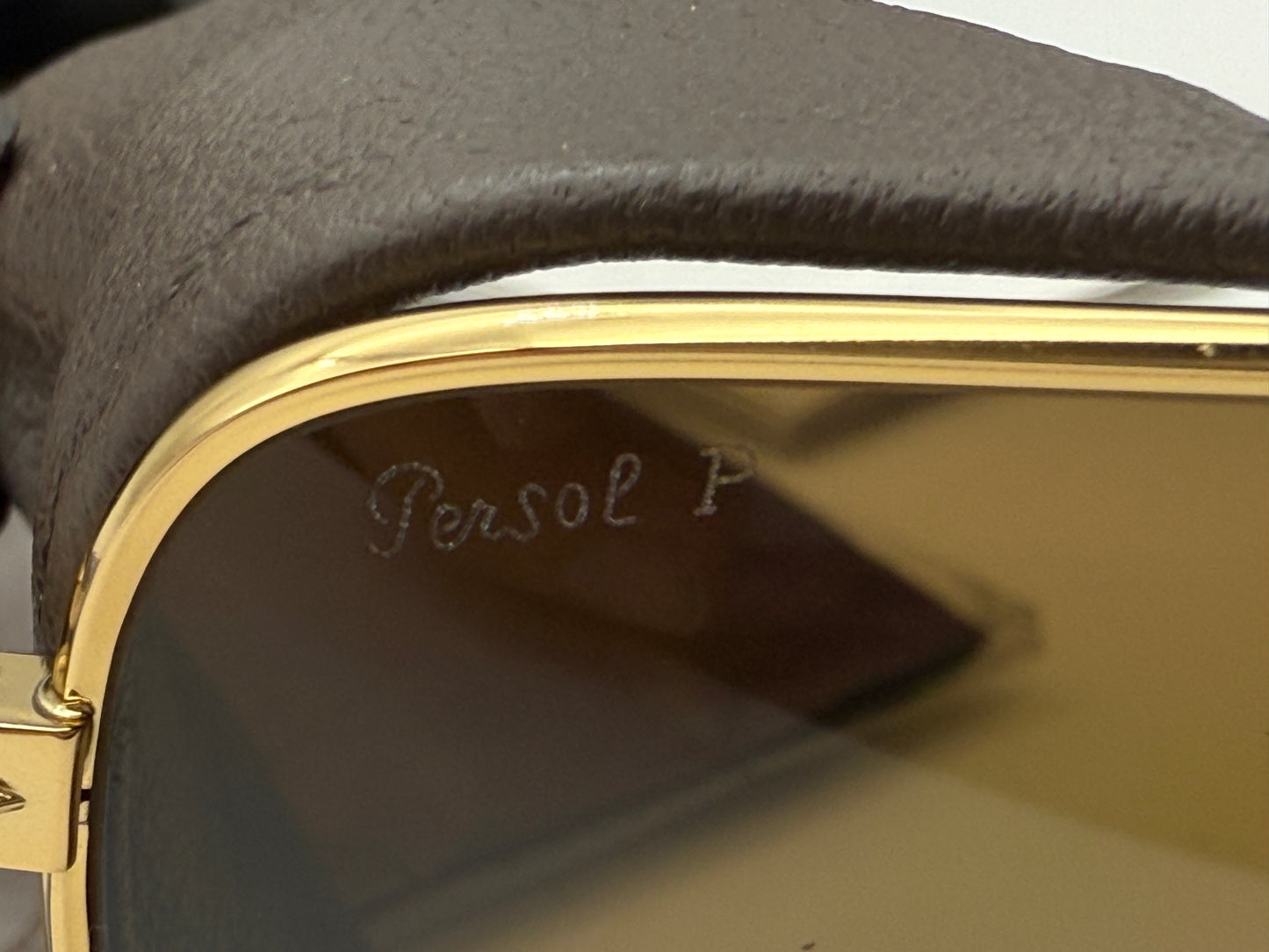 Persol PO 1013 SZ - Protector 53mm Gold / Brown Polarized Glass Itlay NEW