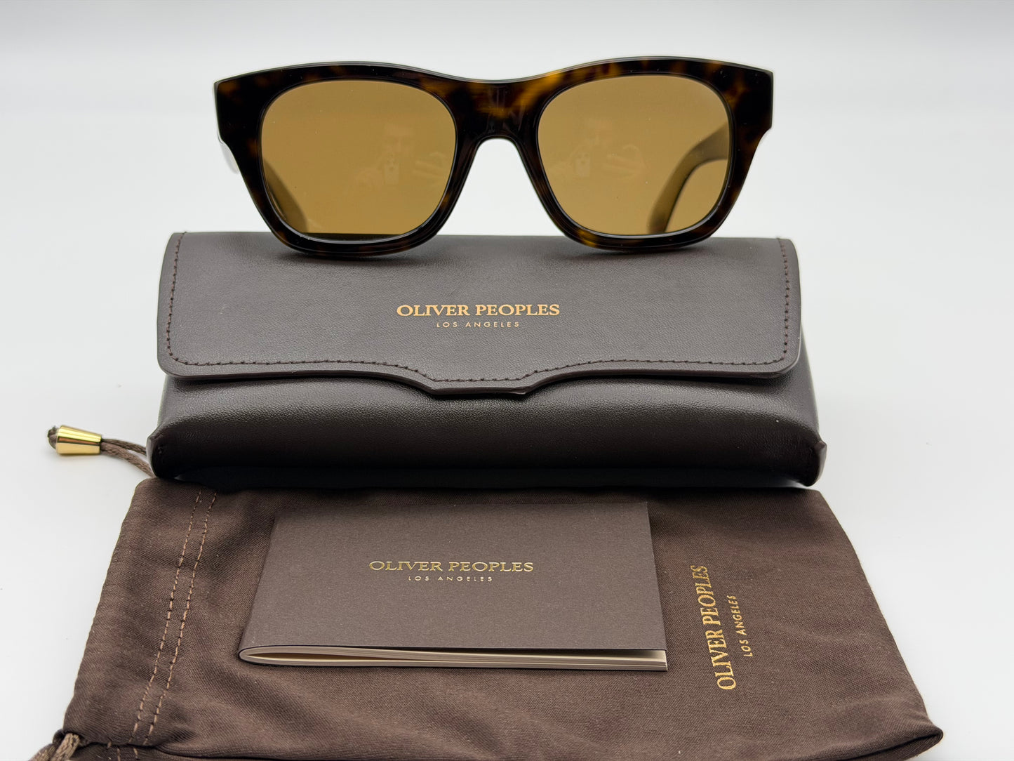 OLIVER PEOPLES Keenan 51mm Square Sunglasses 362 Horn / Brown Polar NEW