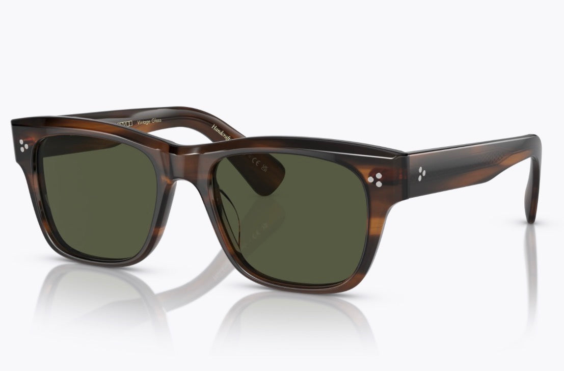 Oliver Peoples Birell Sun 52mm Tuscany Tortoise/ G-15 OV 5524 Itlay distressed