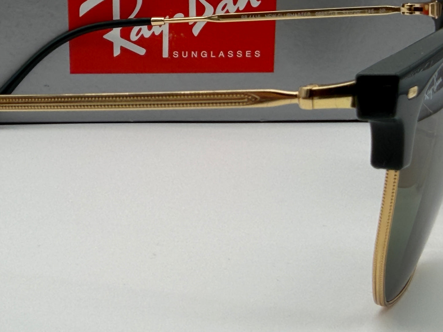 Ray-Ban New Clubmaster 53mm Polished Green /Gold Silver/Green Polarized + Chromance Lens RB 4416 6655/G4 Itlay NEW