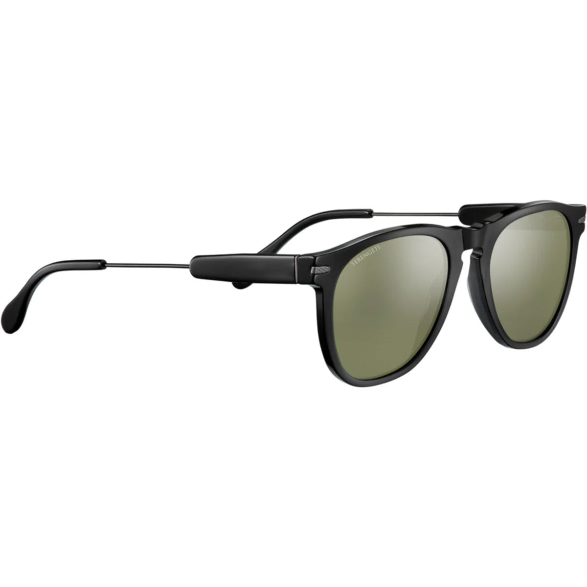 Serengeti Amboy 53mm  SS530001 Shiny Black/Mineral Photochromic Polarized 555nm Italy Open Box