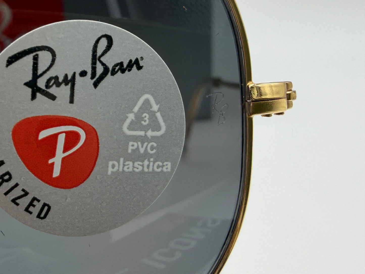 Ray-Ban Aviator 58mm Black Polarized / Gold RB 3025 9196 / 48 Italy NEW
