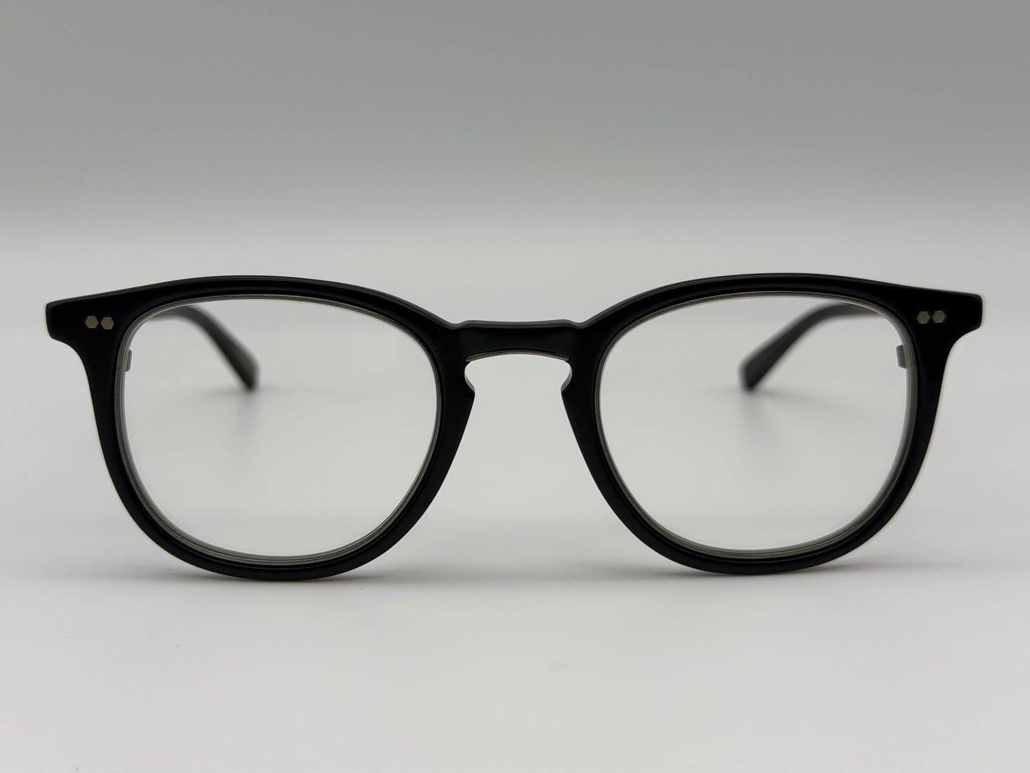 Mr. Leight Coopers C Matte Black 46mm Demo Oval Unisex Eyeglasses