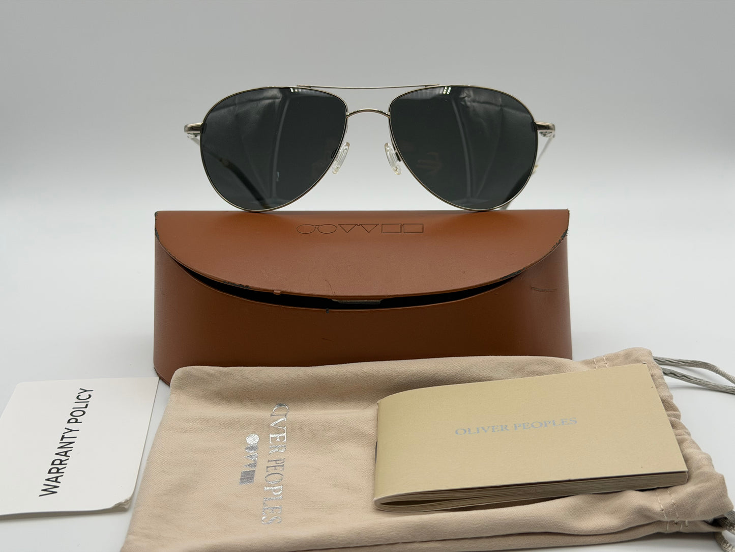Oliver Peoples Benedict 59mm Silver / VFX Polarized Midnight Express OV1002-S 4132 Japan Preowned
