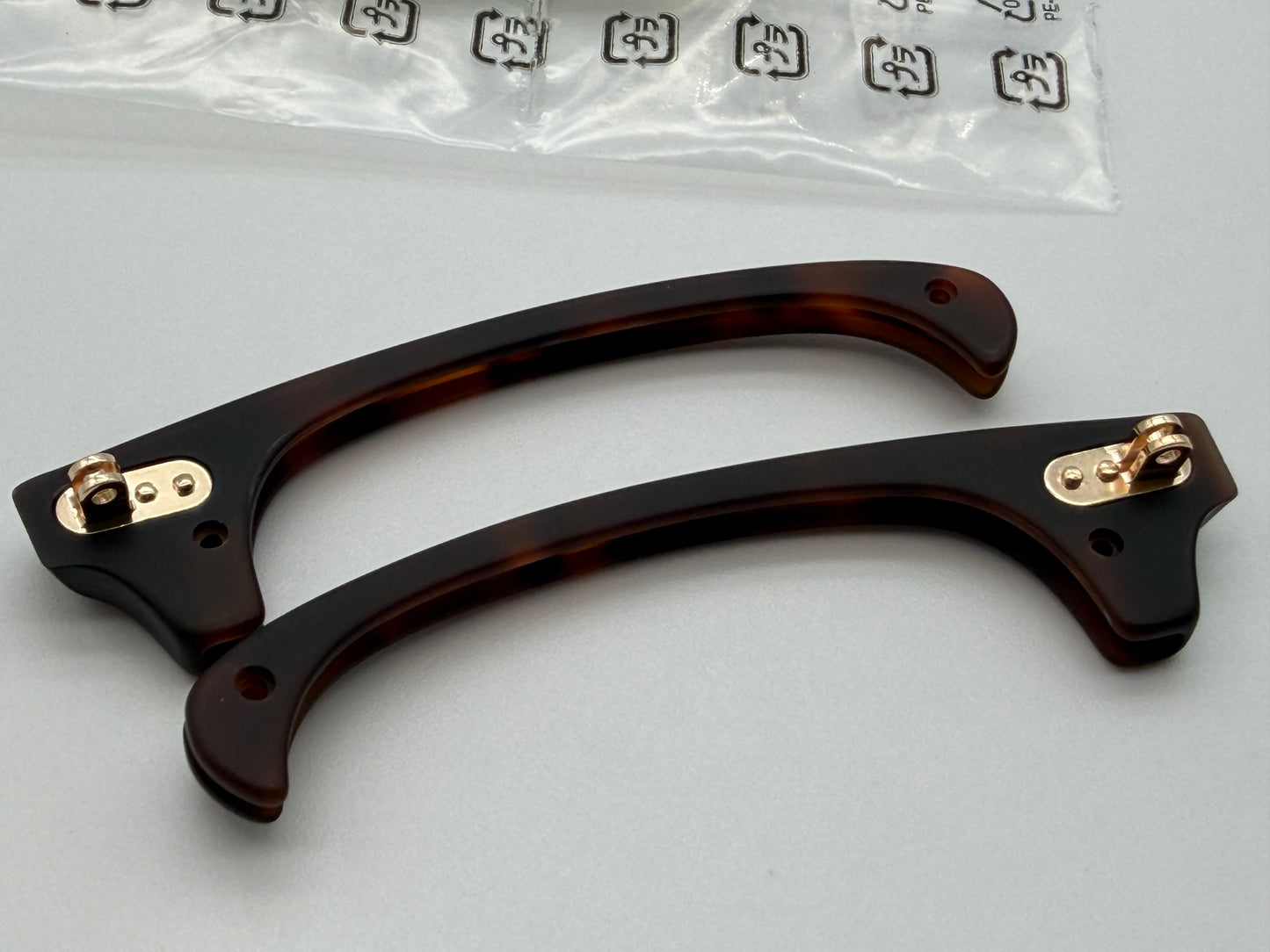 Genuine Ray Ban RB3016 Clubmaster Replacement Matte Tortoise / Gold  Front Browbars 51mm Authentic NEW