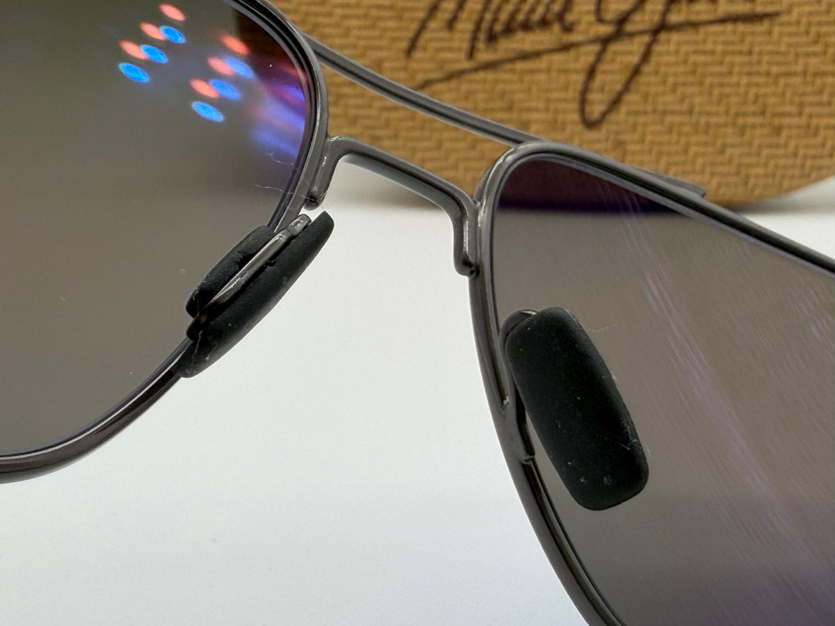 Maui Jim Island Life 57mm Blue Hawaii Gunmetal Exclusive Sunglasses Tommy Bahama Preowned