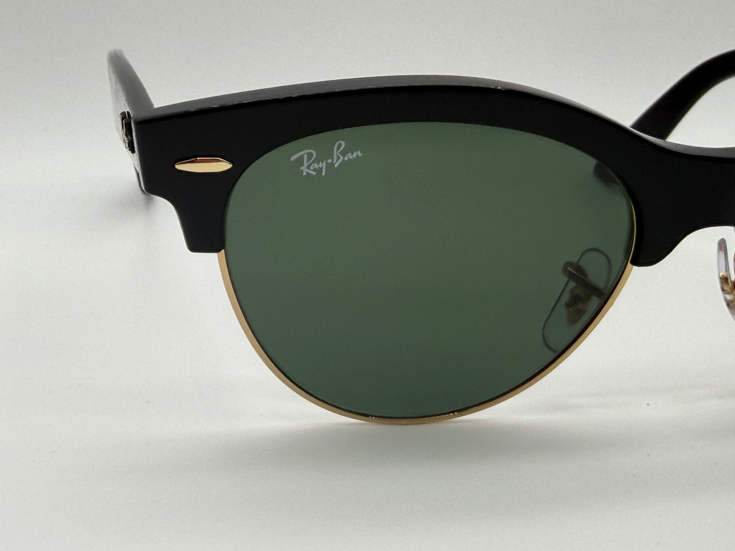 Ray-Ban Clubmaster Way 54mm Black Gold / Green G 15 lens RB 2341 NEW