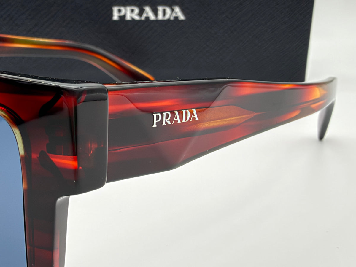 Prada PR 19WS 52mm Stripped Radica / Dark Blue PR 19WS 17R06A Italy NEW
