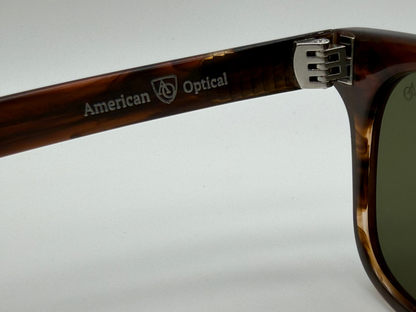 American Optical Tournament 52mm Woodgrain / Calobar Green AO Light Nylon