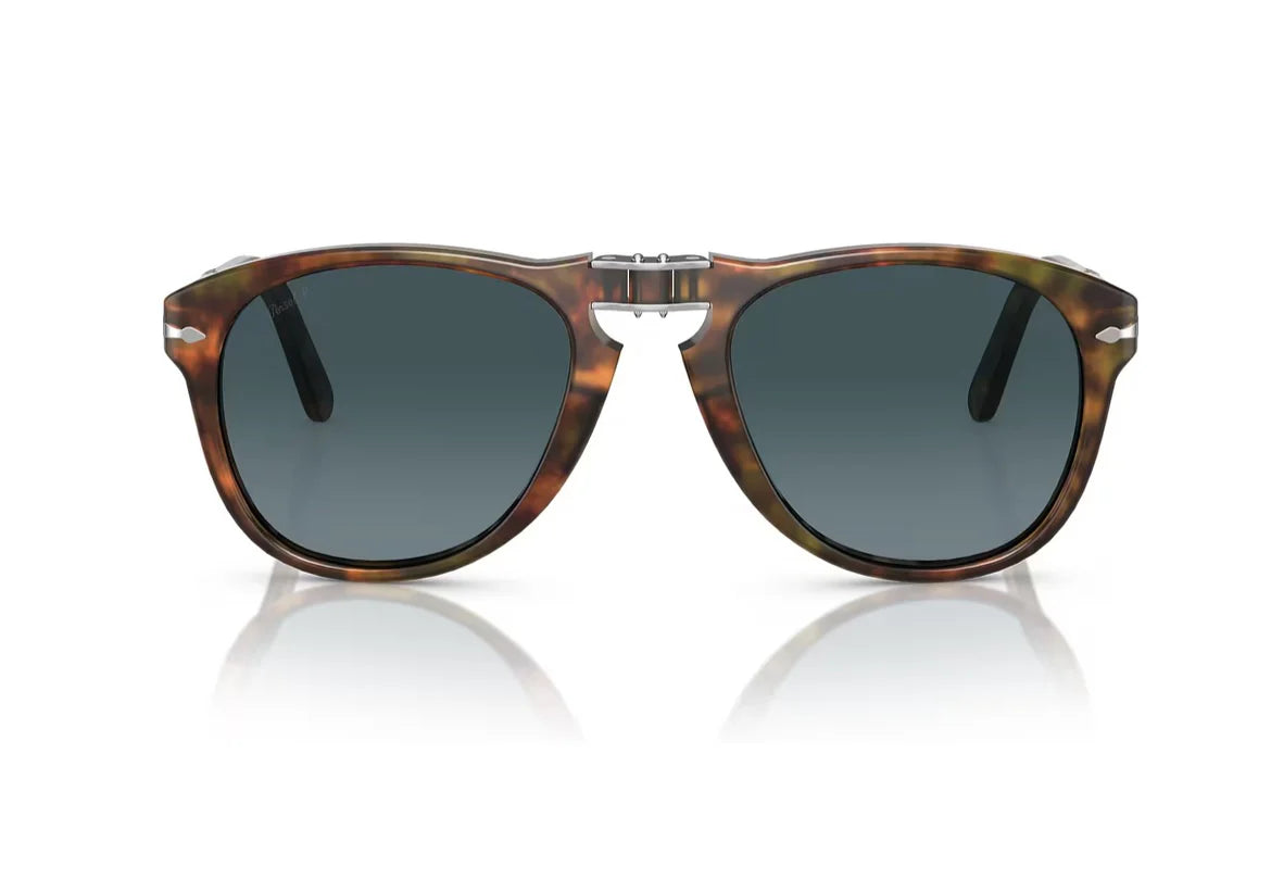 Persol 714 SM 54mm Caffe Light Blue Gradient Dark Blue Polarized 0108S3 Steve McQueen Italy NEW