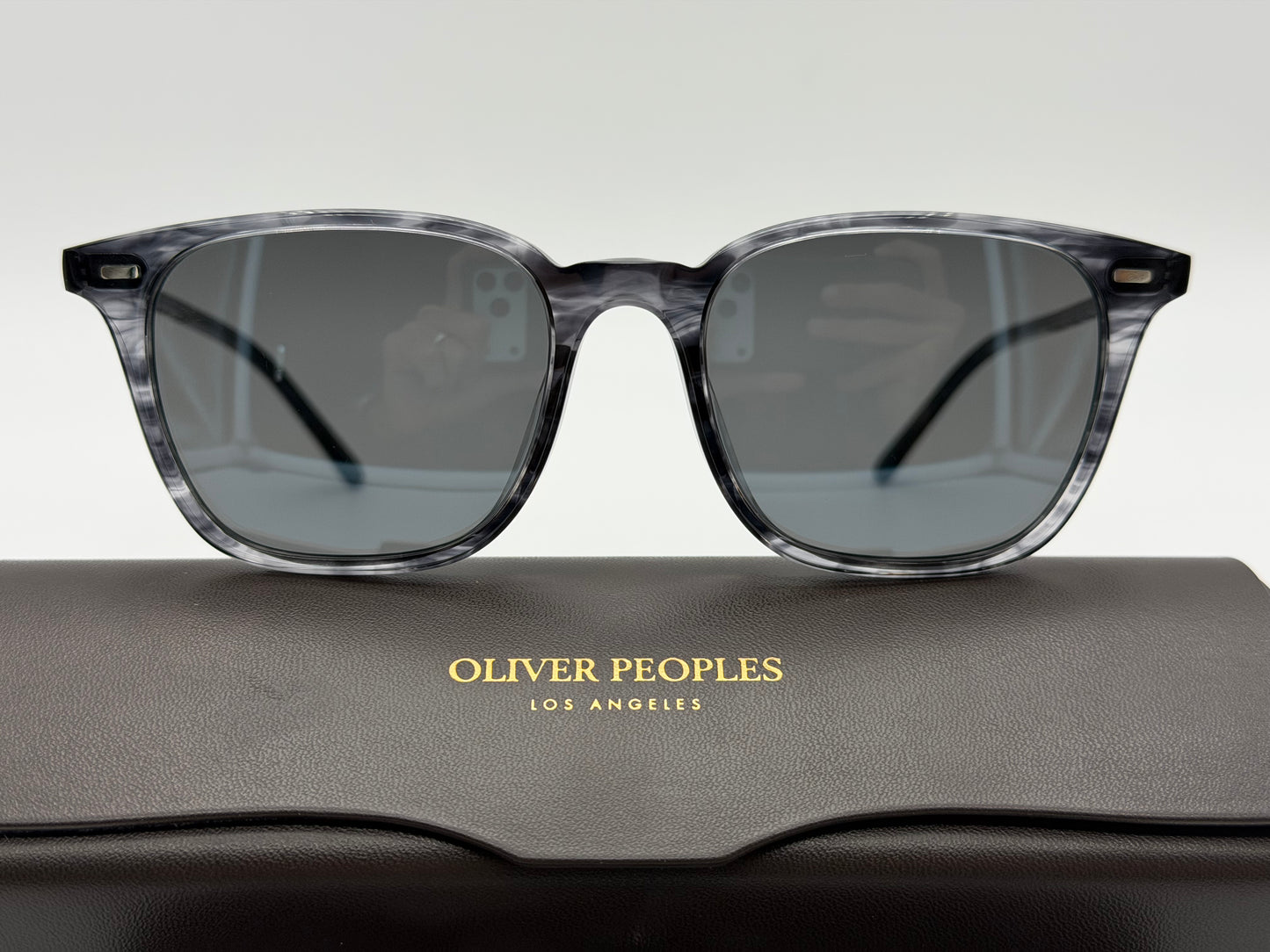 Oliver Peoples Laedin 52mm Drivers Blue Acetate / Carbon Gray Crystal OV 5614 Japan Missing box