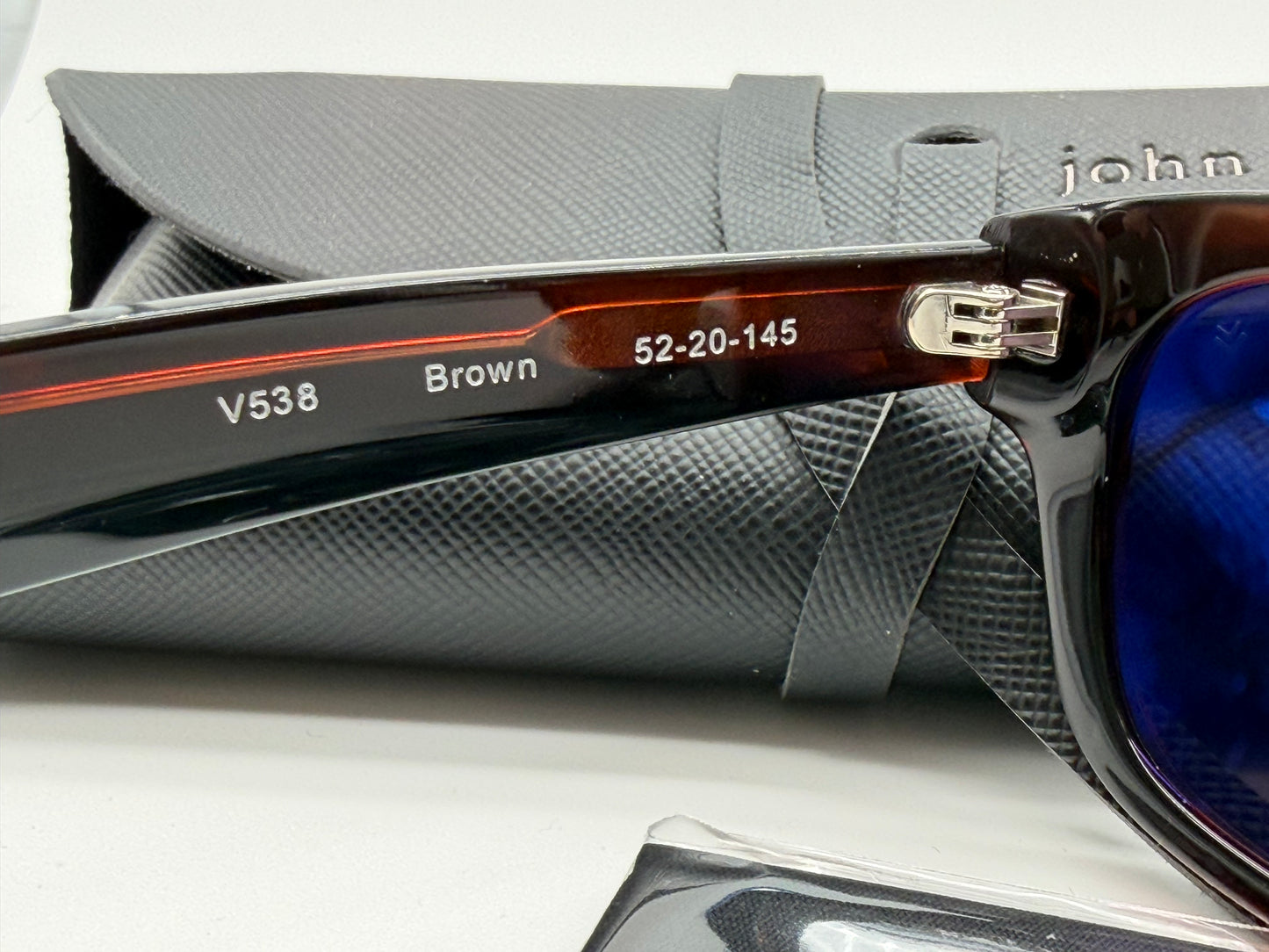 John Varvatos 52mm De Rigo REM Sunglasses JV V538 Brown Frame / Gray Lens Japan NEW