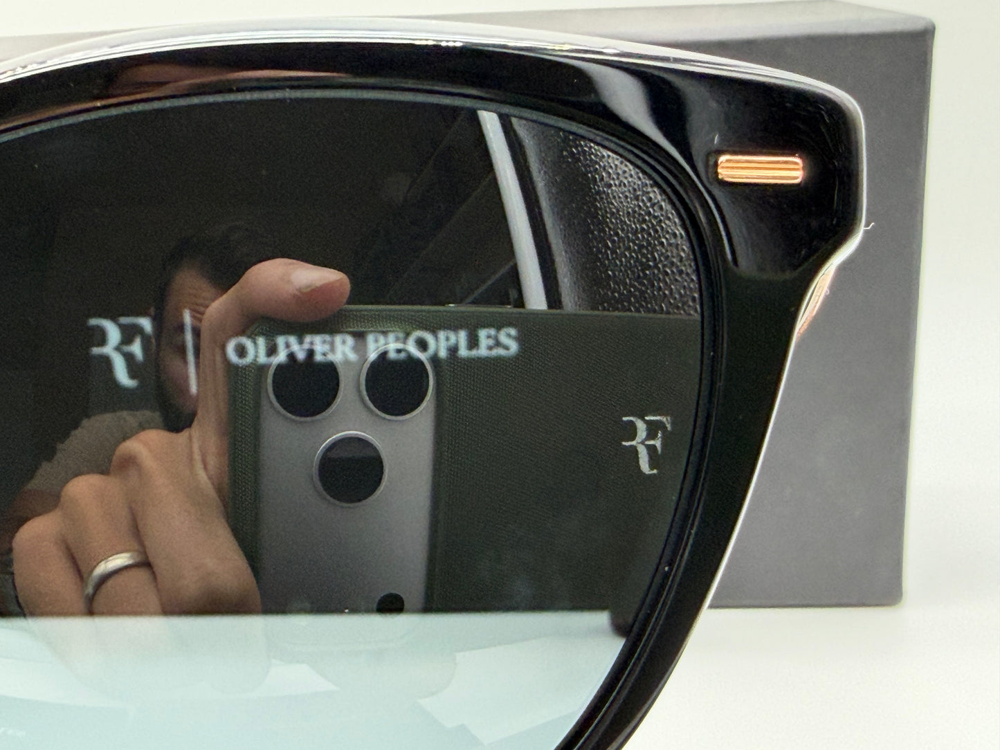 Oliver Peoples Mrs. Federer 55mm Black Acetate / Dark Slate Nxt OV 5597 SU Itlay NEW