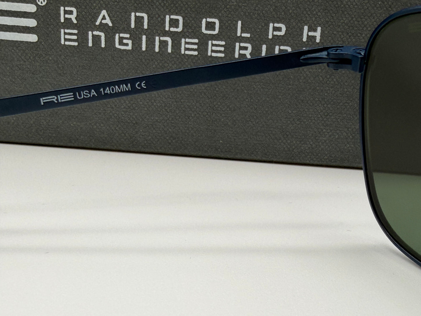 Randolph Engineering  x Michael Bastian Aviator 52mm Rare Navy Blue Frames AGX Glass None Polar Lens Preowned