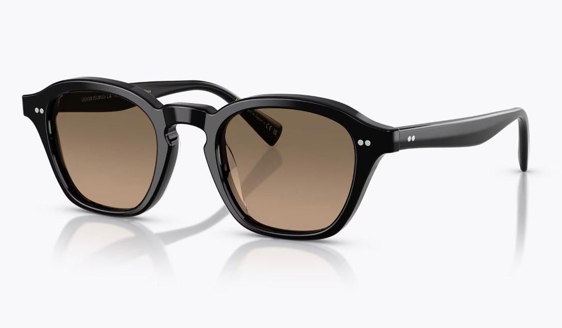 Oliver Peoples Eyles 48mm Black / Sandstone Gradient Polarized Japan Preowned
