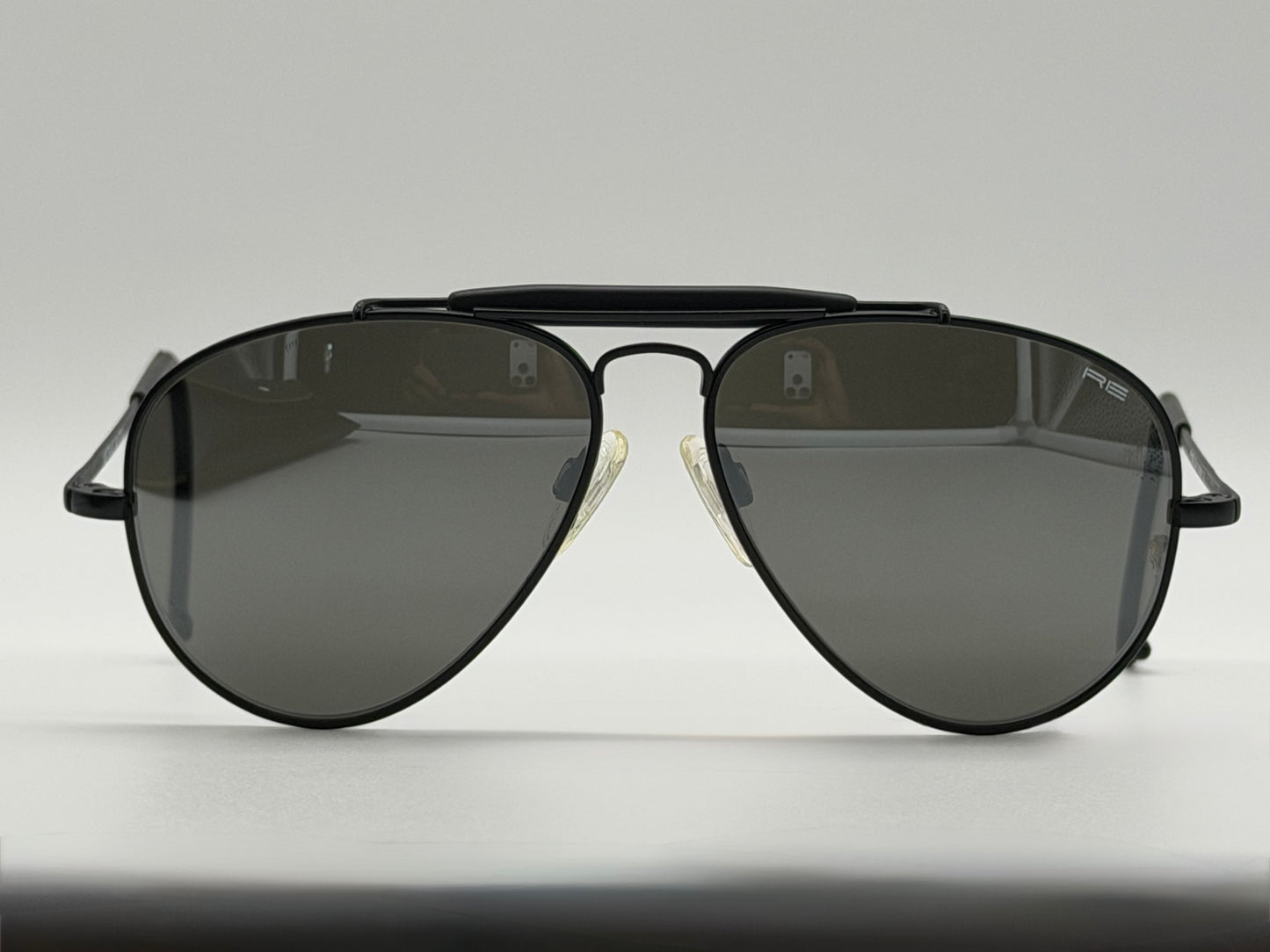 Randolph Engineering x Michael Bastian 58mm Matte Black / Silver Mirror Glass lenses Cable Temples