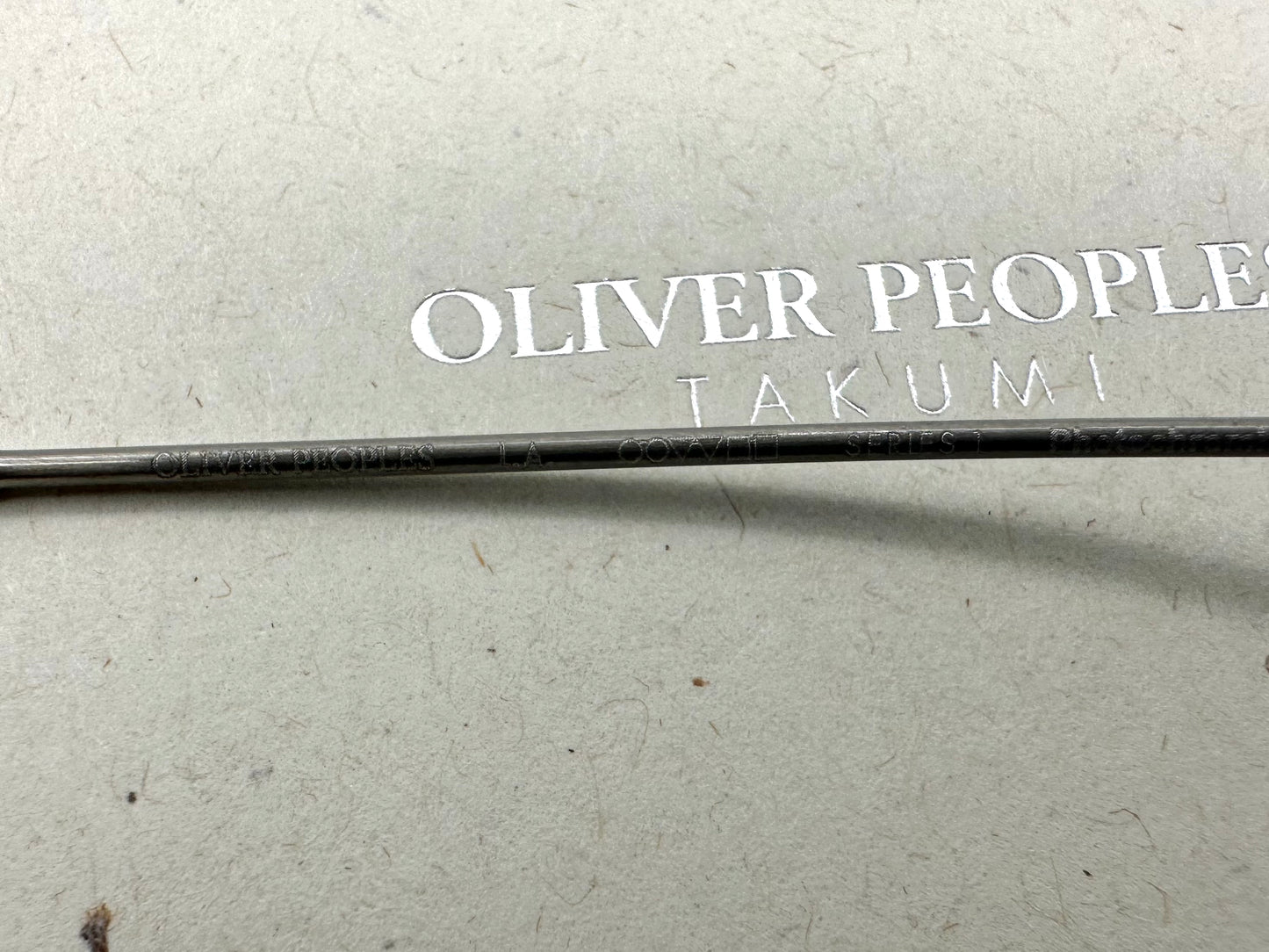 Oliver Peoples TK-3 OV 1276ST 53mm Titanium Brushed Silver Ash Blue Wash Photochromic Japan