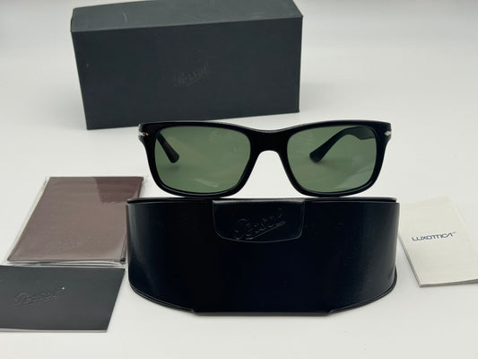 Persol PO 3048 Black / Green 55mm 95 /31 Italy NEW Open Box