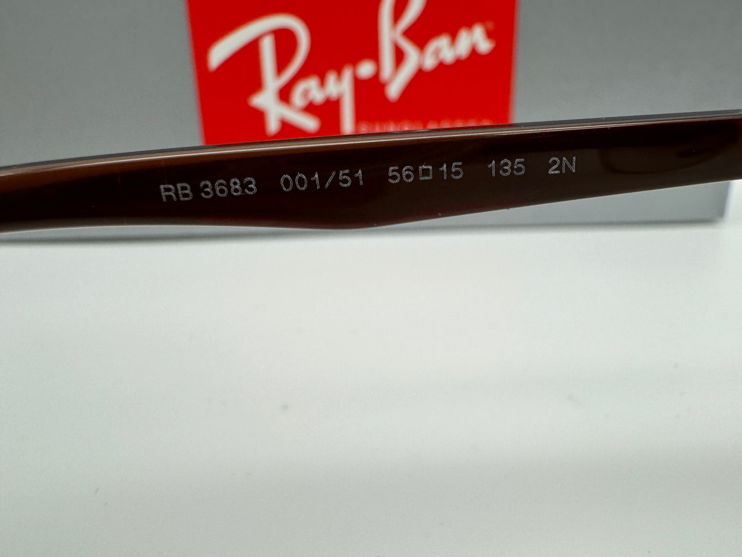 Ray-Ban RB 3683 56mm Gold / Clear Gradient Brown 001 /51 Italy NEW Small Factory defect
