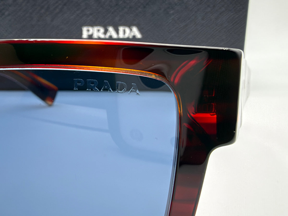 Prada PR 19WS 52mm Stripped Radica / Dark Blue PR 19WS 17R06A Italy NEW