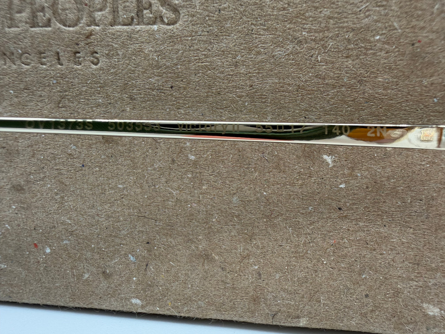 Oliver Peoples Victory II 55mm Gold / Cognac Crystal Lens OV 1373 S Italy NEW