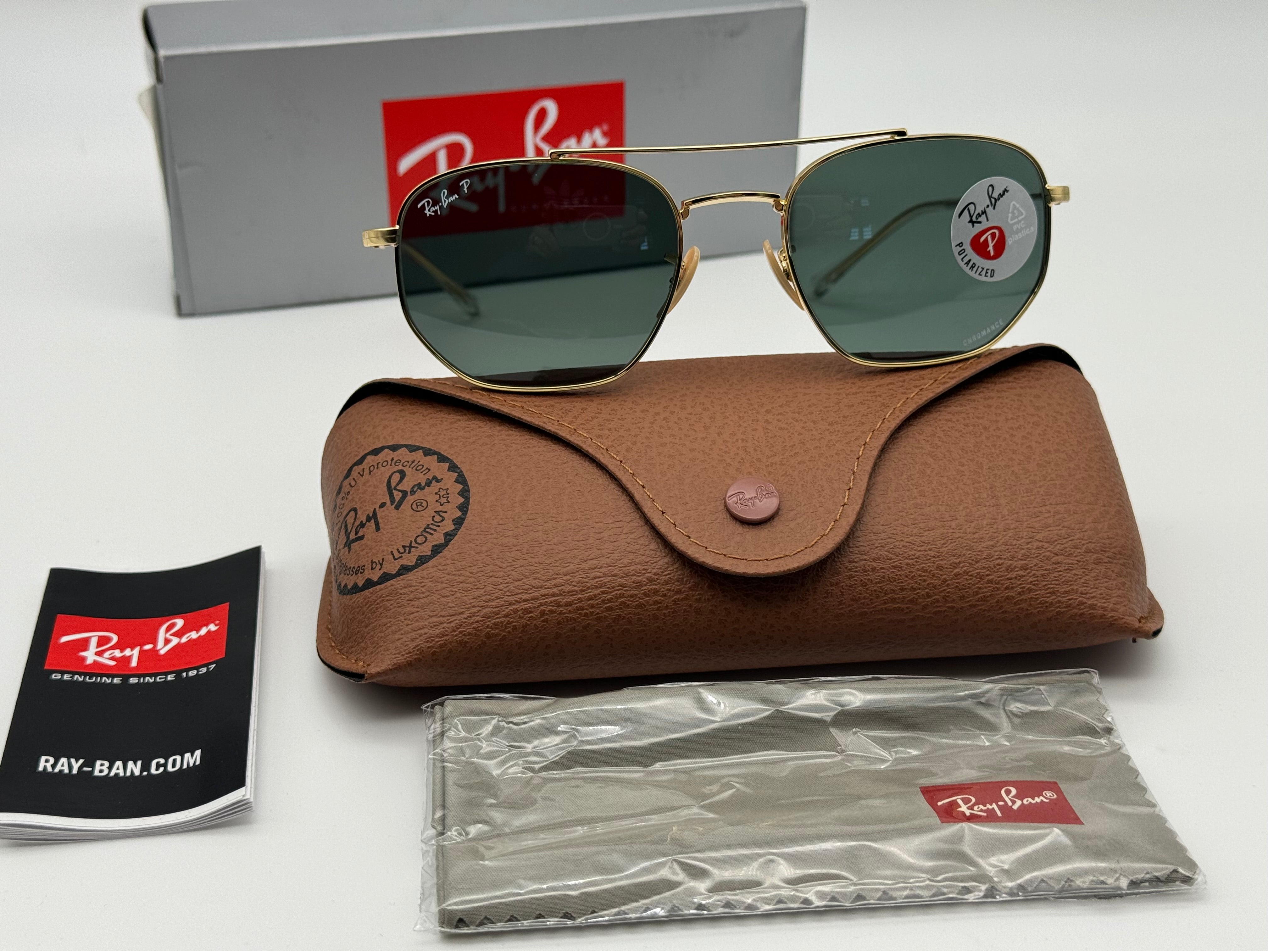 3707 Ray-Ban RB 3707 54mm 001 / 09 Gold / Gray Chromance Polarized NEW ...