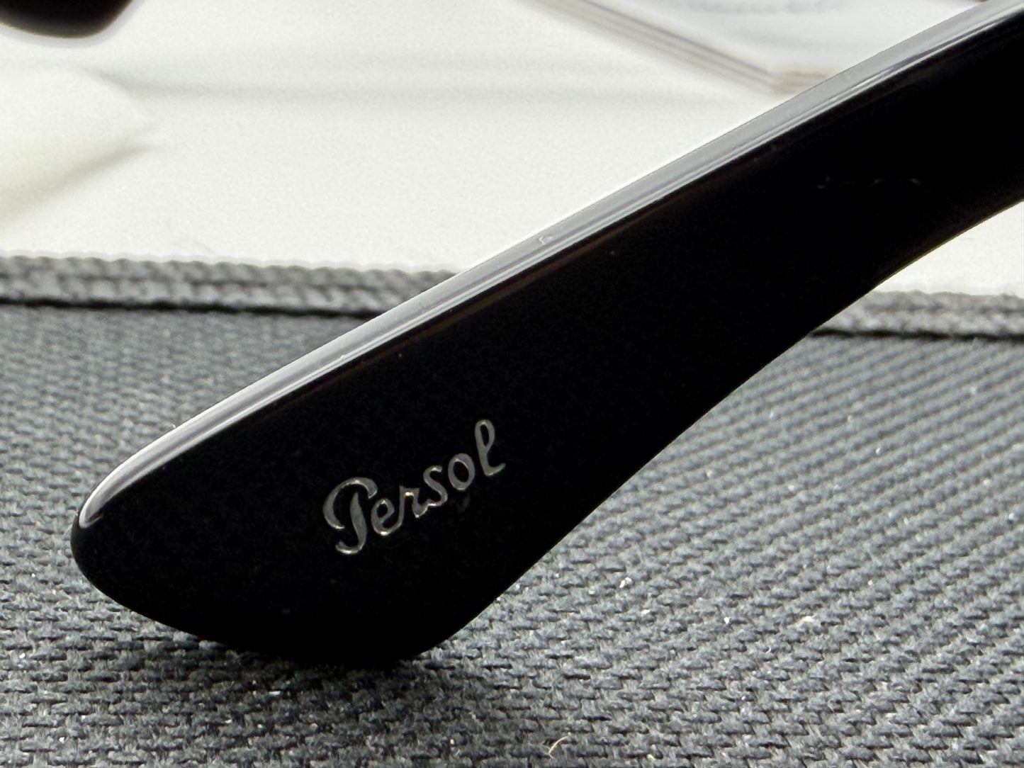Persol Vincent 56mm Black / Green 95 / 31 Italy NEW